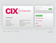 Tablet Screenshot of forums.cix.co.uk